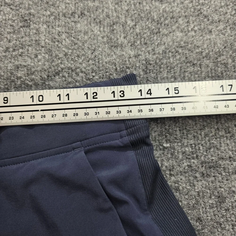 Athleta Brooklyn Heights Pants Ribbed Side Stripe Navy Blue 4 Womens Travel Yoga